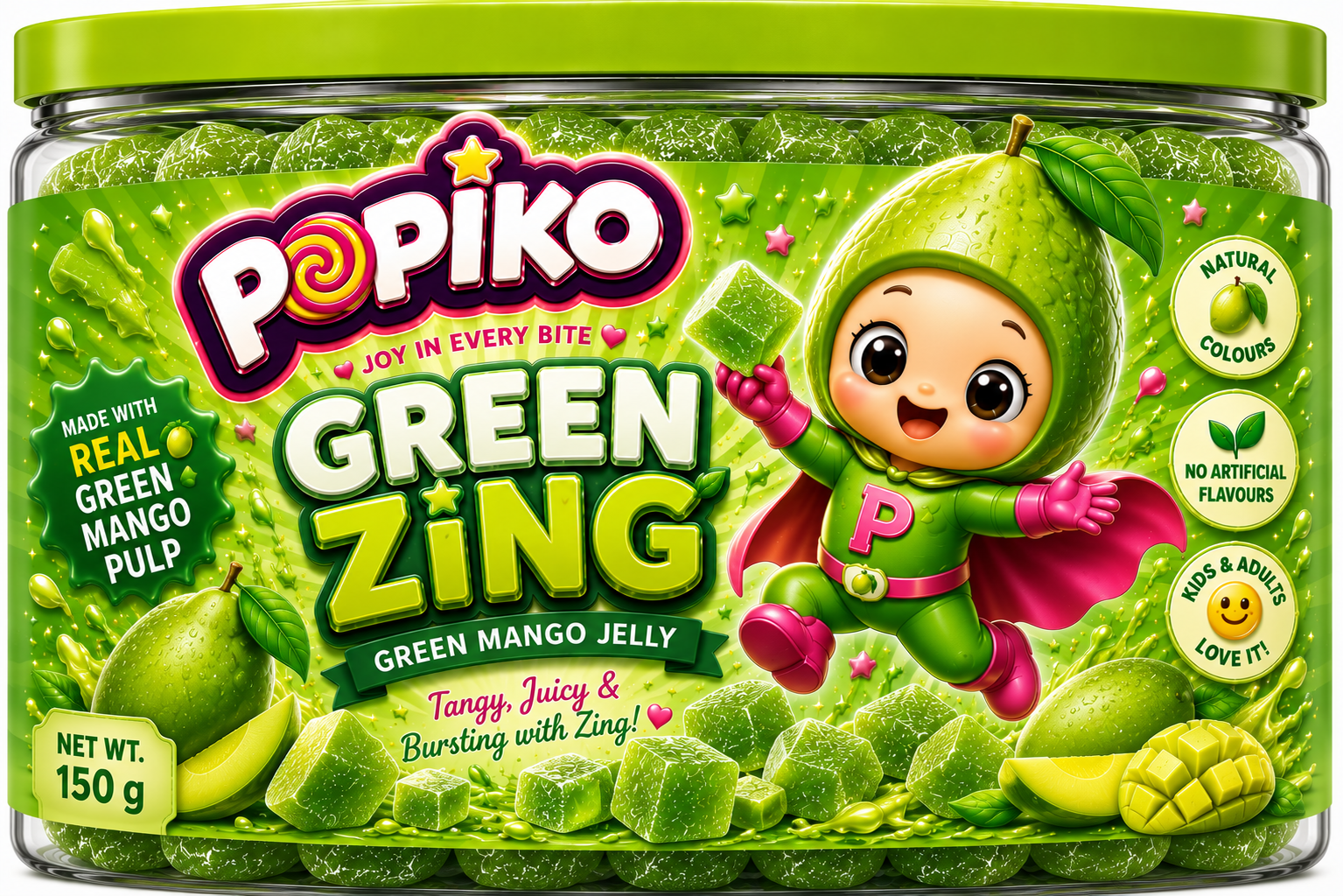 POPIKO GREEN ZING | 200 GRAMS | PACK OF 1