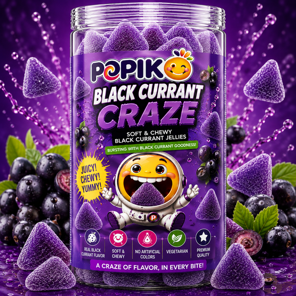 POPIKO BLACK CURRANT CRAZE | 180 GRAMS | PACK OF 1