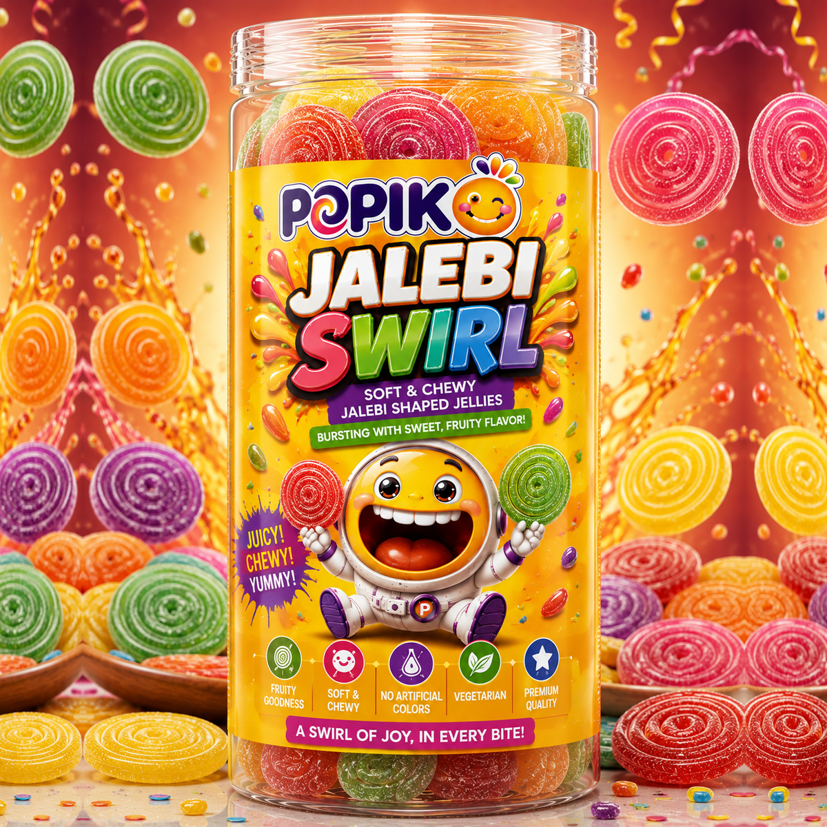 POPIKO JALEBI SWIRL | 180 GRAMS | PACK OF 1